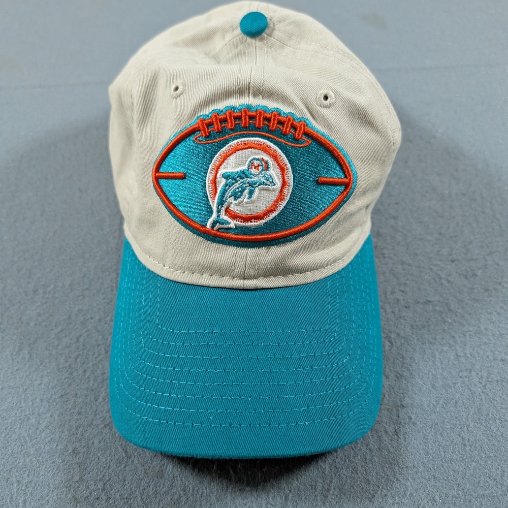 Miami Dolphins Hat Mens New Era 9TWENTY NFL Aqua Adjustable‎ Cap